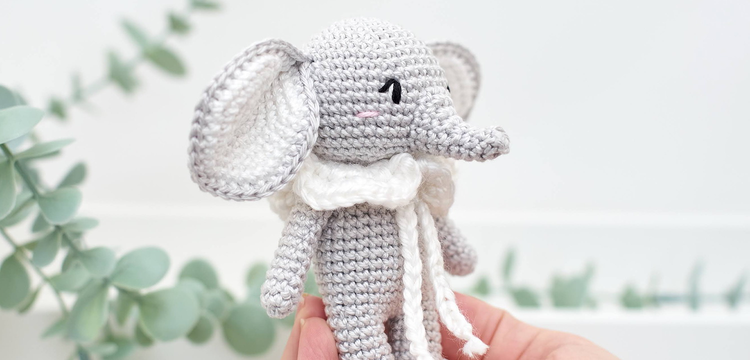 ZsebAmara - horgolt elefánt marokfigura