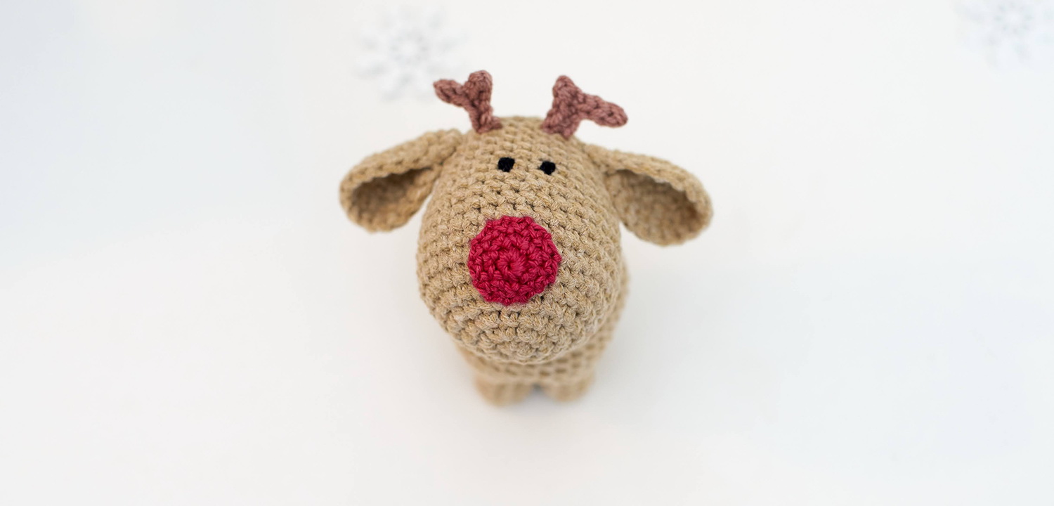 ZsebAmara - horgolt MINI Rudolf, rénszarvas, marokállatka