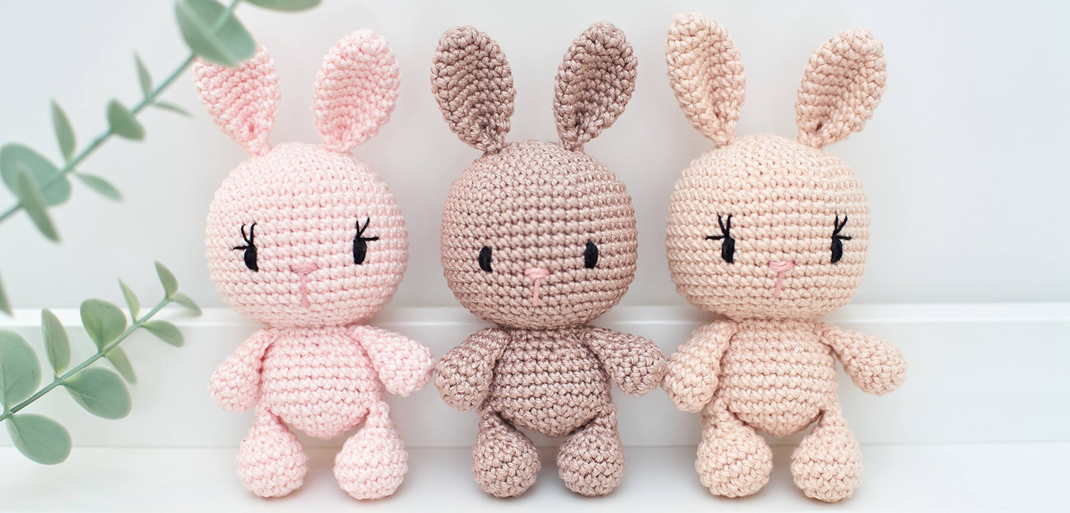 ZsebAmara - horgolt MINI nyuszi marokfigura